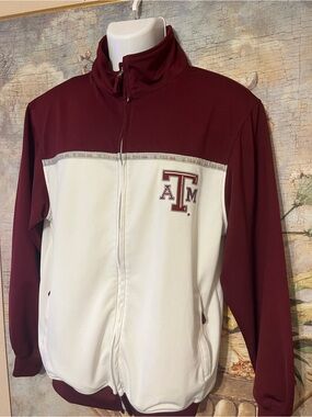 Sz M Spike Sports A&M Varsity Track Jacket
